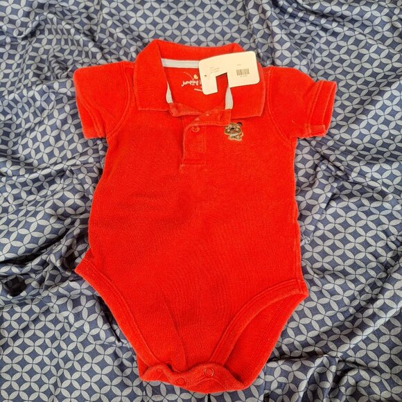 jumping beans red onesie 6 to 9 months dog on front - Picture 1 of 9